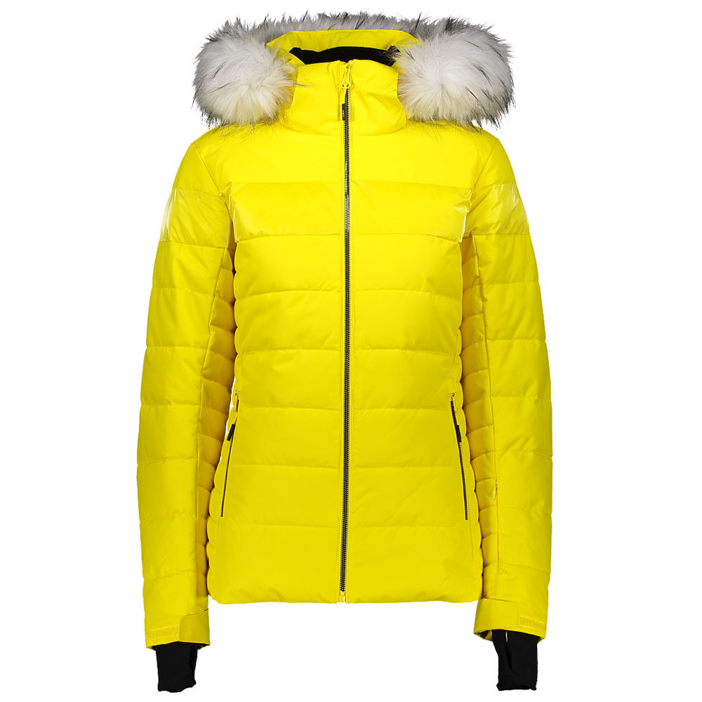 manteau ski jaune femme