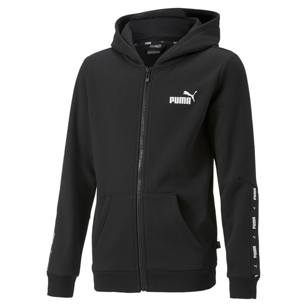 Ess Tape Sweat Zip Enfant PUMA NOIR pas cher Sweats zippes garcon PUMA discount